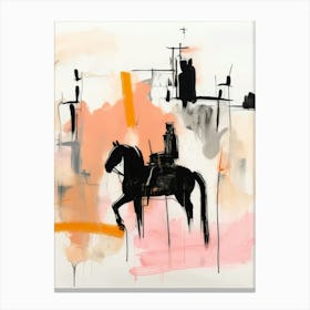 Black Horse Style Abstract Canvas Print