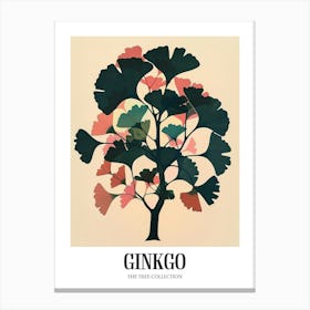 Ginkgo Tree Colourful Illustration 4 Poster Canvas Print