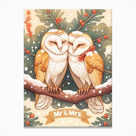 Mr And Mrs Owl Canvas Print