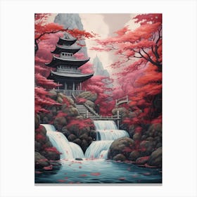 Red Pagoda Canvas Print