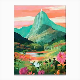 Sri Lanka Ella Mountain Painting Travel Canvas Print