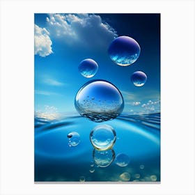 Bubbles In Water Water Waterscape Photography 1 Canvas Print
