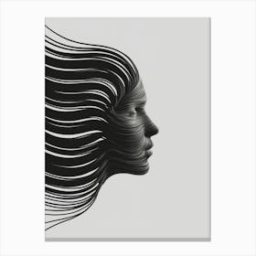 Abstract Woman'S Head Canvas Print