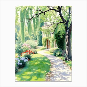 Willow Tree In The Garden Canvas Print