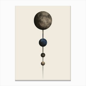 Moon And The Planets Canvas Print