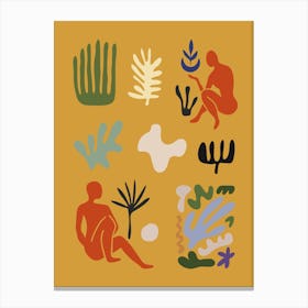 Henri Matisse Inspired Cutout Collage 2 Canvas Print