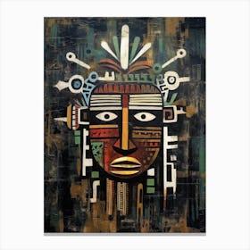 Masked Heritage: African Tribal Artistry Canvas Print