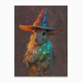 Rabbit In A Hat Canvas Print