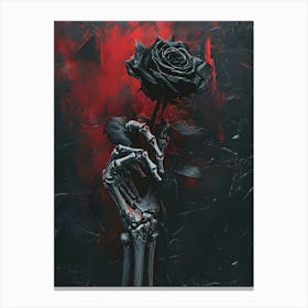 Skeleton Rose 1 Canvas Print