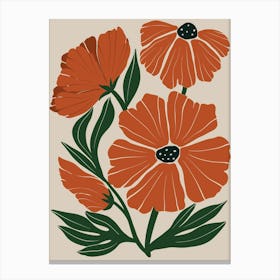 Orange Poppies Canvas Print