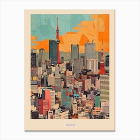 Kitsch Tokyo Poster 1 Canvas Print