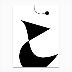 Black Shapes Art Print Canvas Print