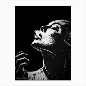 Black and White woman Canvas Print