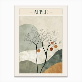 Apple Tree Minimal Japandi Illustration 2 Poster Canvas Print