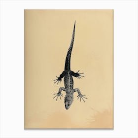 Agamas Tegus Uromastyx Block Print Lizard 1 Canvas Print