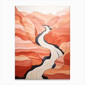 Canyon Abstract Minimalist 4 Canvas Print