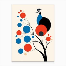 Peacock Minimalist Abstract 8 Canvas Print