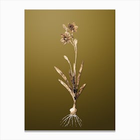 Gold Botanical Coppertips on Dune Yellow Canvas Print