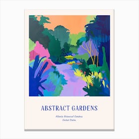 Colourful Gardens Atlanta Botanical Garden Usa 2 Blue Poster Canvas Print