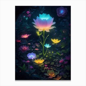 Glowing Flower Canvas Print