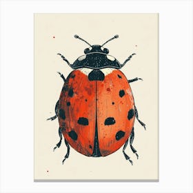 Colourful Insect Illustration Ladybug 21 Canvas Print