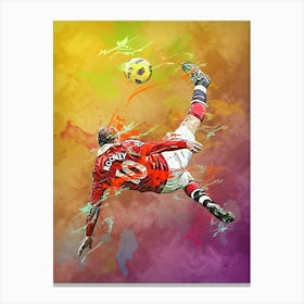 Wayne Rooney bicycle kick 1 Canvas Print