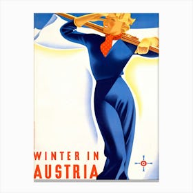 Winter Ski Sport In Austria Canvas Print