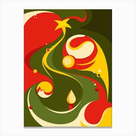 Abstract Christmas Tree Canvas Print