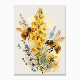 Andrena Bee Storybook Illustration 28 Canvas Print