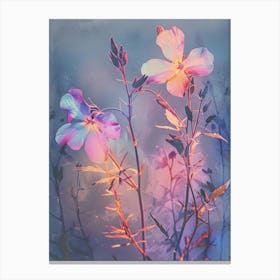 Iridescent Flower Lobelia 2 Canvas Print