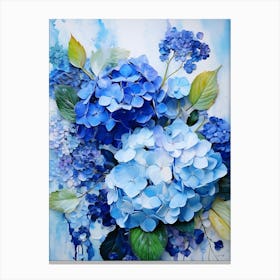 Blue Hydrangeas 5 Canvas Print