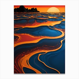 Sunset Over The Ocean 30 Canvas Print