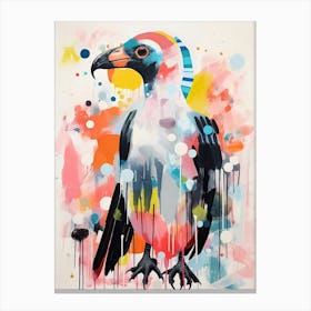Bird Painting Collage Vulture 1 Canvas Print
