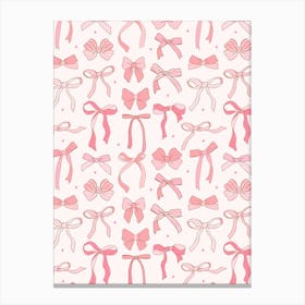 Pink Bows Canvas Print