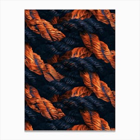 Orange And Blue Rope Canvas Print