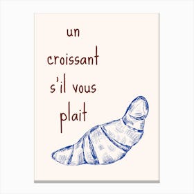 Un Croissant Et Toutes Vos Plantes Canvas Print