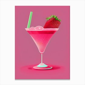 Frozen Strawberry Margarita Pop Matisse Cocktail Poster Canvas Print