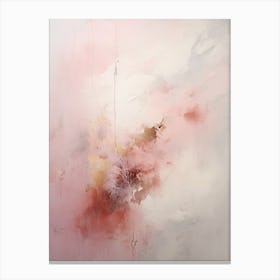 Muted Pink Tones, Abstract Raw Painting 3 Canvas Print