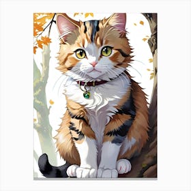 Cat In The Tree Canvas Print