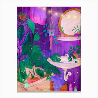 Bathroom Magick Canvas Print