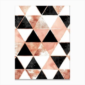 Rose Gold Triangles 2 Canvas Print