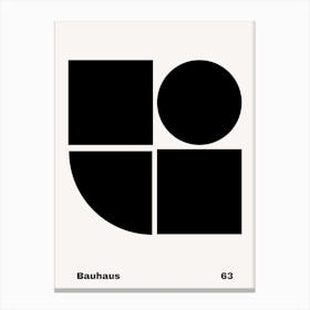 Geometric Bauhaus Poster B&W 63 Canvas Print