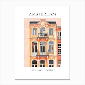 Amsterdam Travel And Architecture Poster 1 Canvas Print
