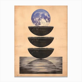 Moon And The Bowls Canvas Print