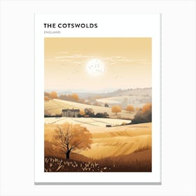 The Cotswolds England 1 Hiking Trail Landscape Poster Canvas Print