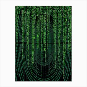 Matrix falling rain Canvas Print