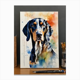 Bluetick Coonhound Canvas Print