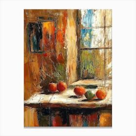 Table By The Window Canvas Print