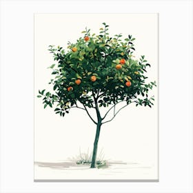 Apple Tree Pixel Illustration 2 Canvas Print