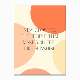 Sunshine Quote Canvas Print